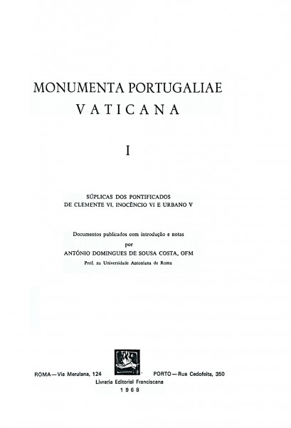 Monumenta Portugaliae Vaticana I